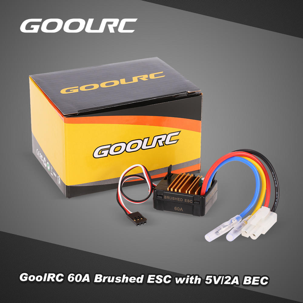 Cheap 60A Brushed ESC Electric Speed Controller with 5V/2A BEC for 1/10