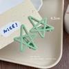 2pcs Candy Color Metal Star Hair Side Clips Hairpins Girls Sweet Colorful Barrettes for Baby Cute Children Styling Accessories