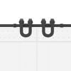 Sliding Door Hardware Set 366 cm Steel Black