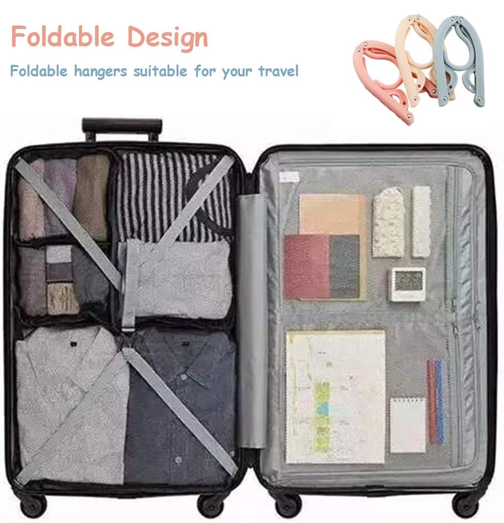 Faltbarer Reisekleiderbügel aus Kunststoff, verstellbarer multifunktionaler Kleiderbügel für Zuhause und Reisen, praktische Kleiderbügel