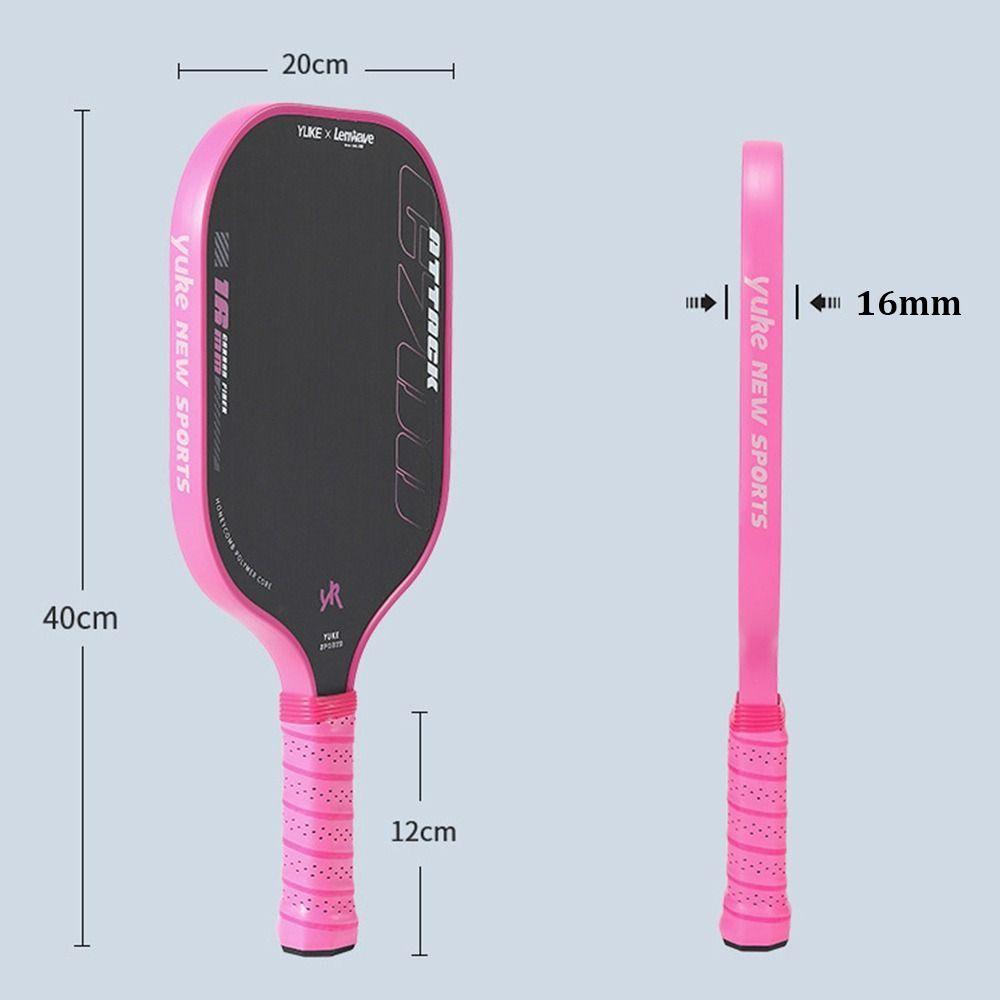New 16MM Pickleball Paddles Carbon Fiber Anti-slip Pickleball Rackets Lightweight Shock-absorbing Pickleball Supplies for Adults