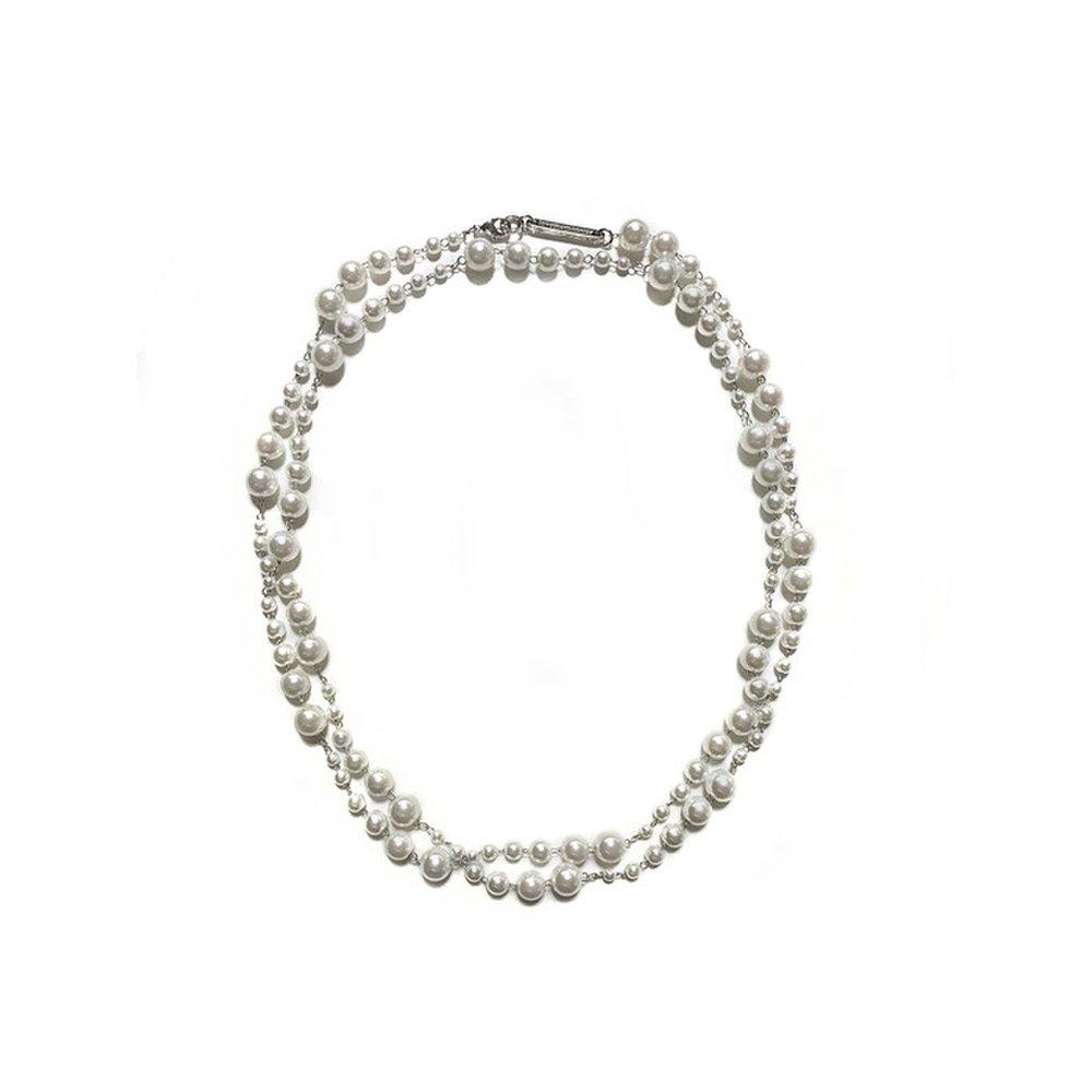 Slim Cone Pearl Long Necklace