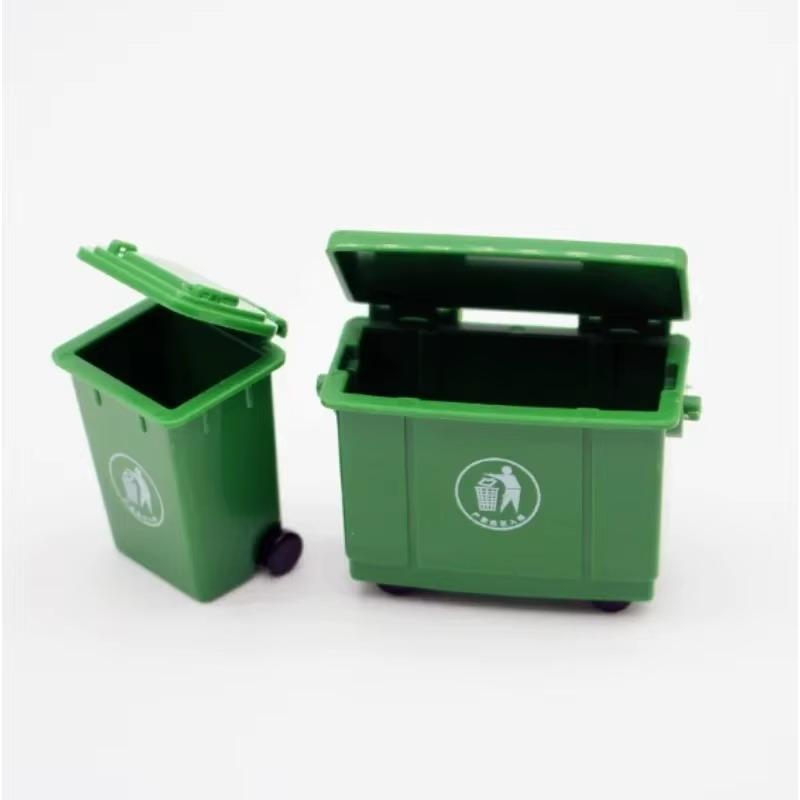 1 Set Mini Desktop Storage Bin Portable Desk Trash Container Multifunctional Organizer Holder For Office Stationery