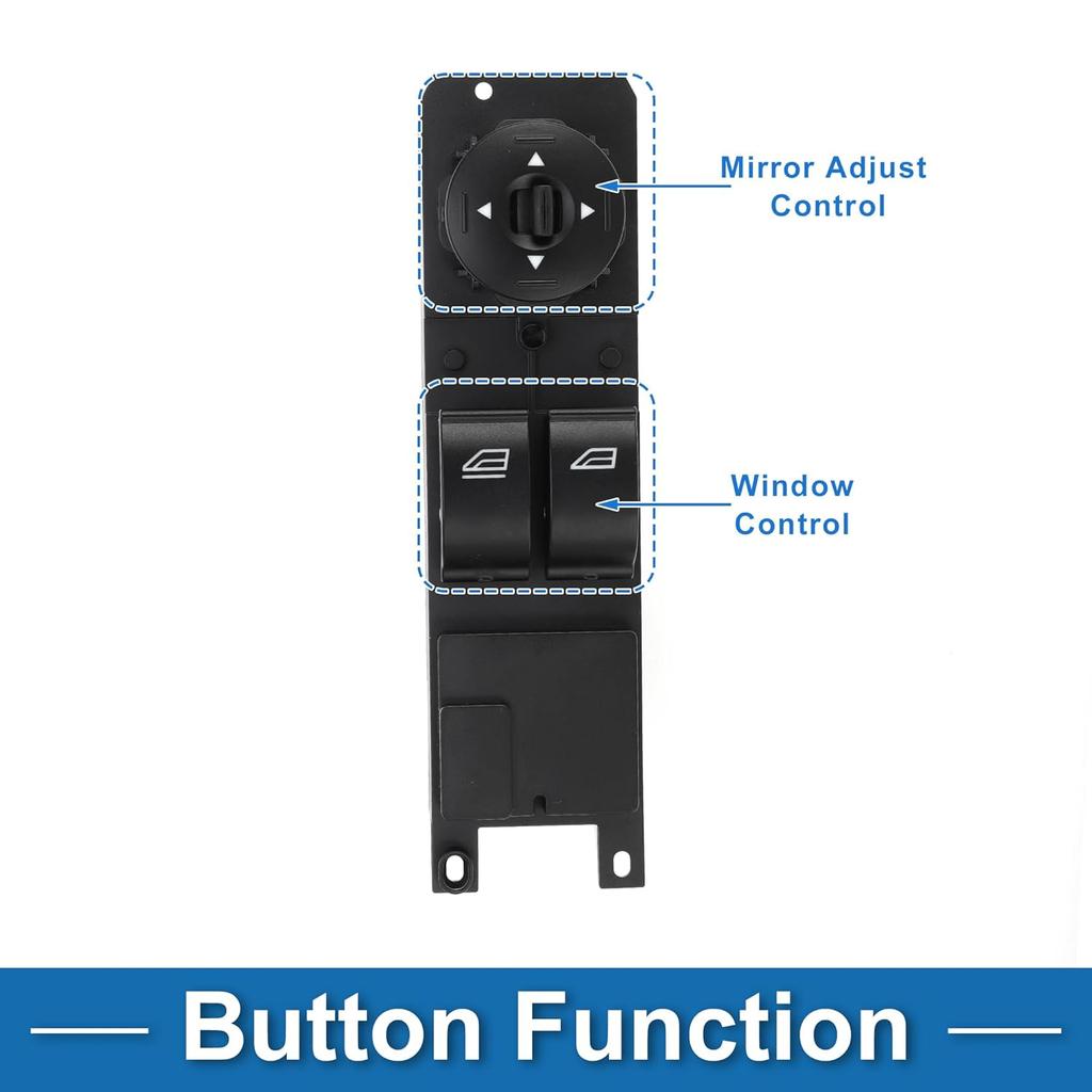 Power Window Switch No.CV6Z14529E Front Side Window Control Switch for Ford Focus 2012-2017 Black
