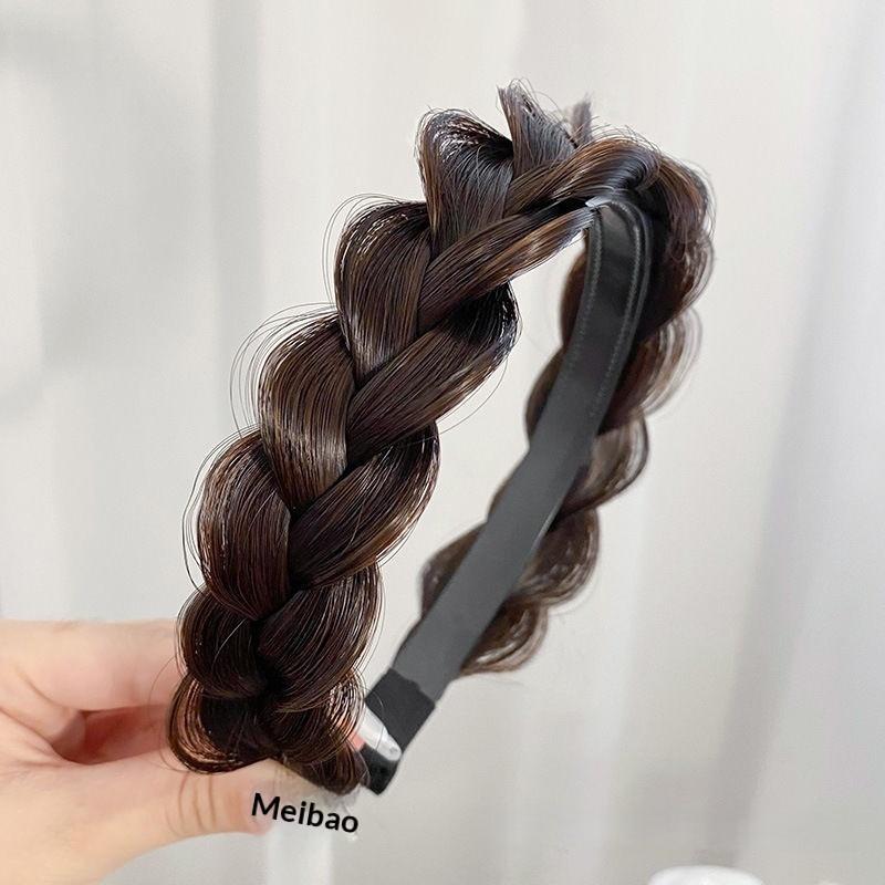Stylish Anti Slip Fishbone Braid Wig 1Piece Headband Women's Fashion Hairband Hair Accessories Suitable For Dress