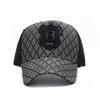 New Outdoor Trendy Embroidered R Baseball Cap Men and Women Plaid Cap Mesh Hat Fashion Hat