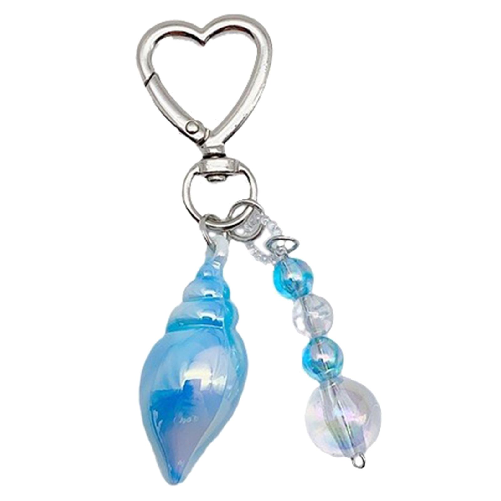 

Практичный брелок с милой мультяшной бусиной в виде раковины, брелок с украшением для телефона, сумки, рюкзака синий