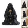 Halloween Ornament Gothic Style Mysterious Black Robe Design Evil Face Statue Halloween Theme Party Decoration