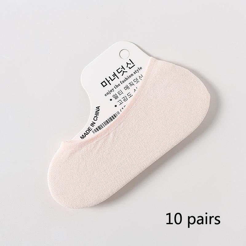 10 Pairs of Summer Ultra-thin Candy Color Invisible Small Size Ladies Disposable Socks Magic Socks Women Socks Women's Accessories