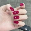 24PCS/set Quick Nails Rose Red Fake Nails Glossy Wearable Manicure DIY Finished Nail Stickers