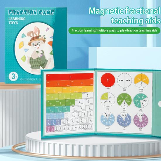 Magnetické zlomkové kruhy Kniha Procenta Desetinné zlomky Učení Matematické pomůcky Pomůcka pro výuku na základní škole Vzdělávací hračka