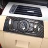 YAQP6 BMW 3 serijai E90 E92 E93 2005-12 ABS Automobilio stiliaus priekinių žibintų jungiklio mygtuko rėmelio apdailos dangtelio lipdukai Automobilio interjero aksesuarai