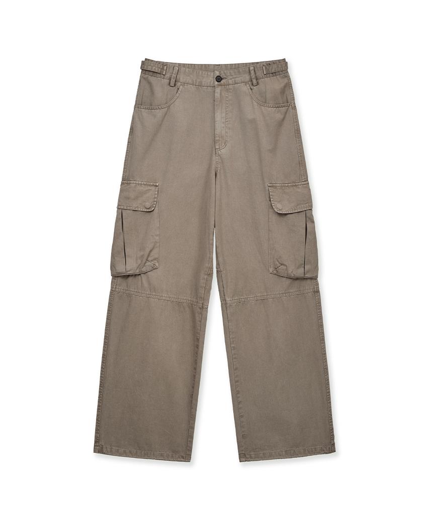 INTEMPOMOOD Ranger Utility Washed Cargo Pants_Beige