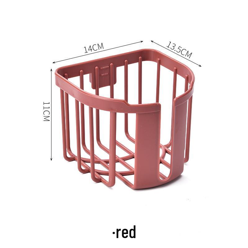 Punch-Free Wall-Mounted Plastic Toilet Paper Holder