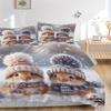 3pcs Winter Wonderland Squirrel Bedding Set - Includes One Quilt Cover and Two Pillowcases (No Core) - Festive Gift for Home Decor - Polyest