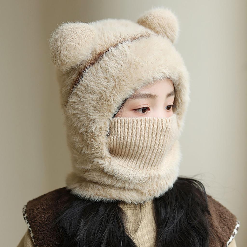 Sciarpa in Peluche per Bambini Cappello Pullover Cappello Caldo Invernale Protezione per le Orecchie 2-10 Anni Bambini Berretto Monopezzo Sciarpa di Velluto per Bebè Copricapo
