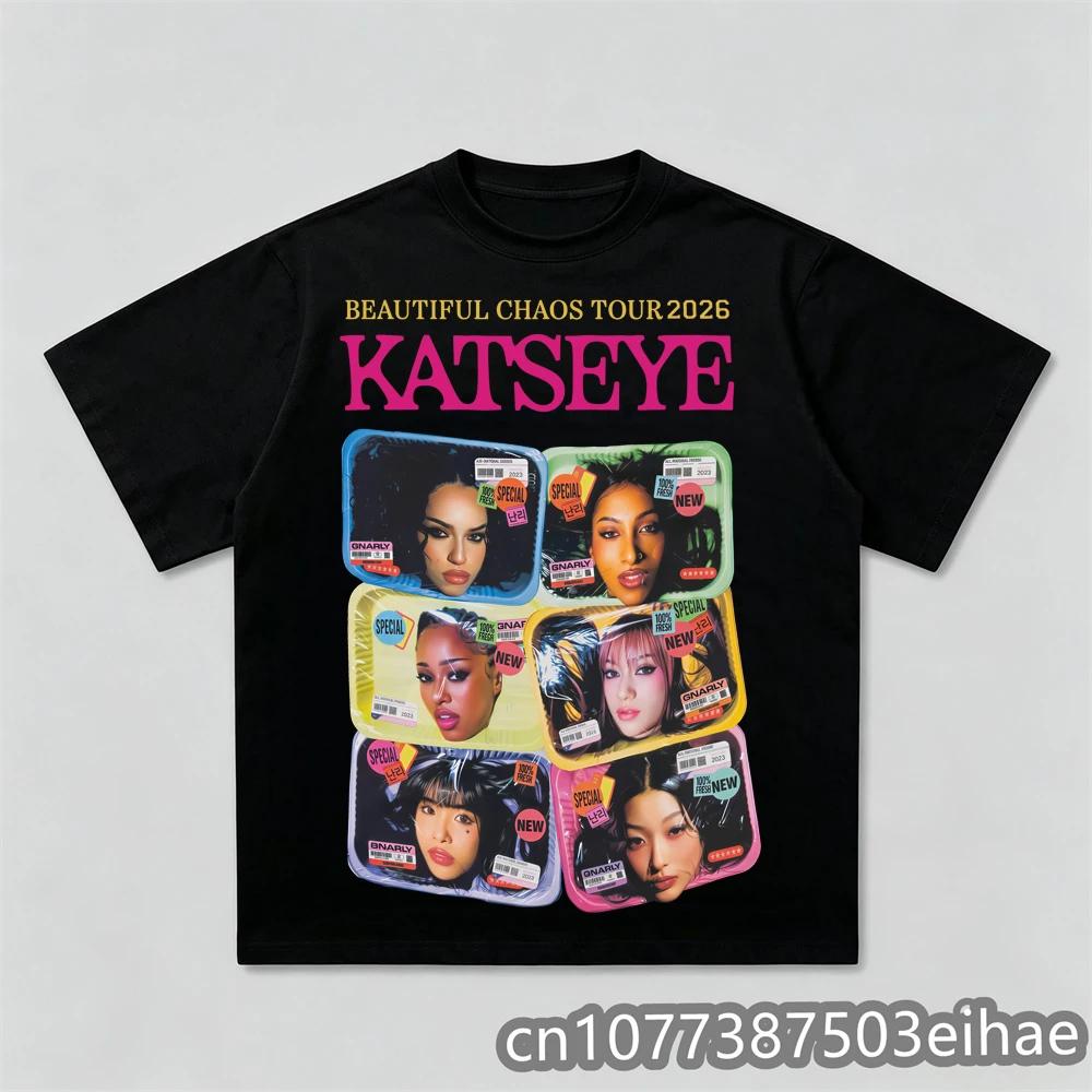 Unisex Kpop Katseye Printed Fan Support Cotton Tshirt Casual Daily Wear For Music Lovers Adults Kids Sizes Available