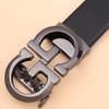 Men's Genuine Leather Belt Automatic Buckle Letters High-end Business Belt Middle-aged and Young Trouser Belt Trendy Men