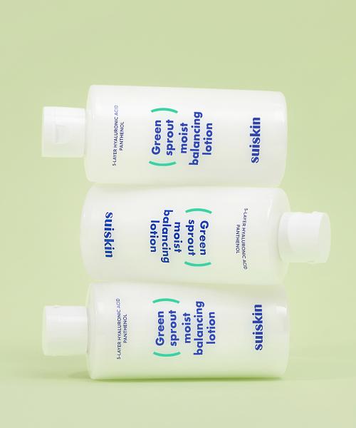 Suiskin Young Sprout Moisture Balancing Lotion 210ml + 10ea Toner Pads Gift