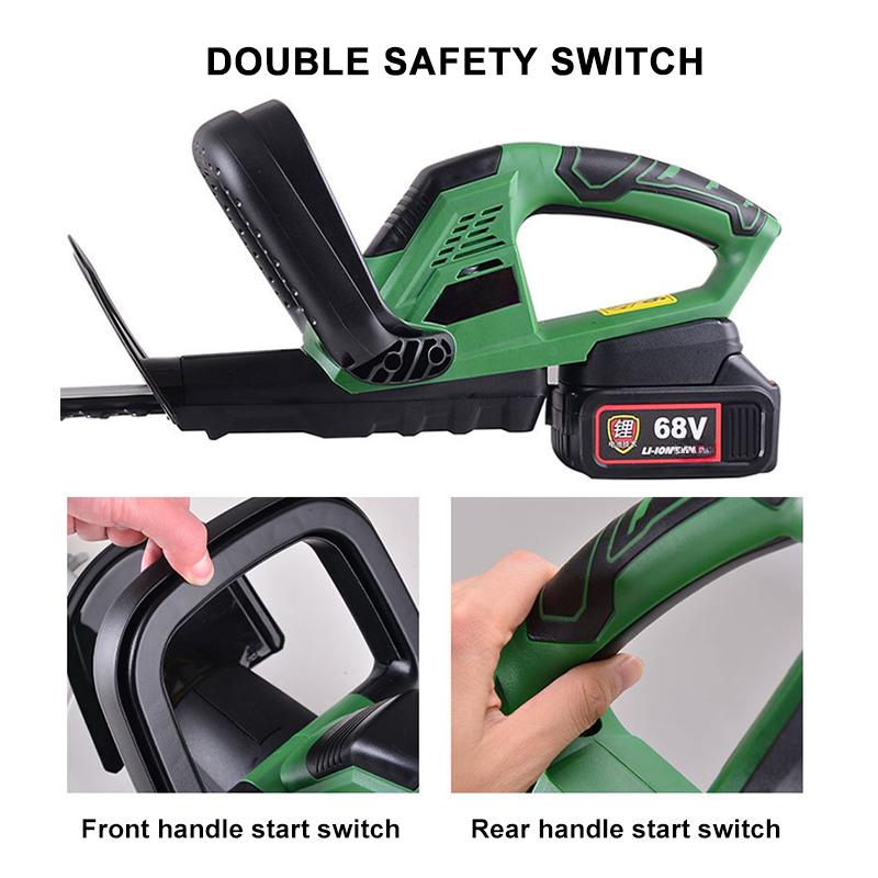 1400RPM Electric Hedge Trimmer Cordless Garden Trimmer Lawn Mower Rechargeable Weeding Shear Pruning Mower Garden Power Tool