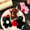 Kawaii Cartoon Plush Animal Doll Pendant Keychain Backpack Hangings Pendant Decoration Cartoon Plush Stuffed Doll Toy Gift