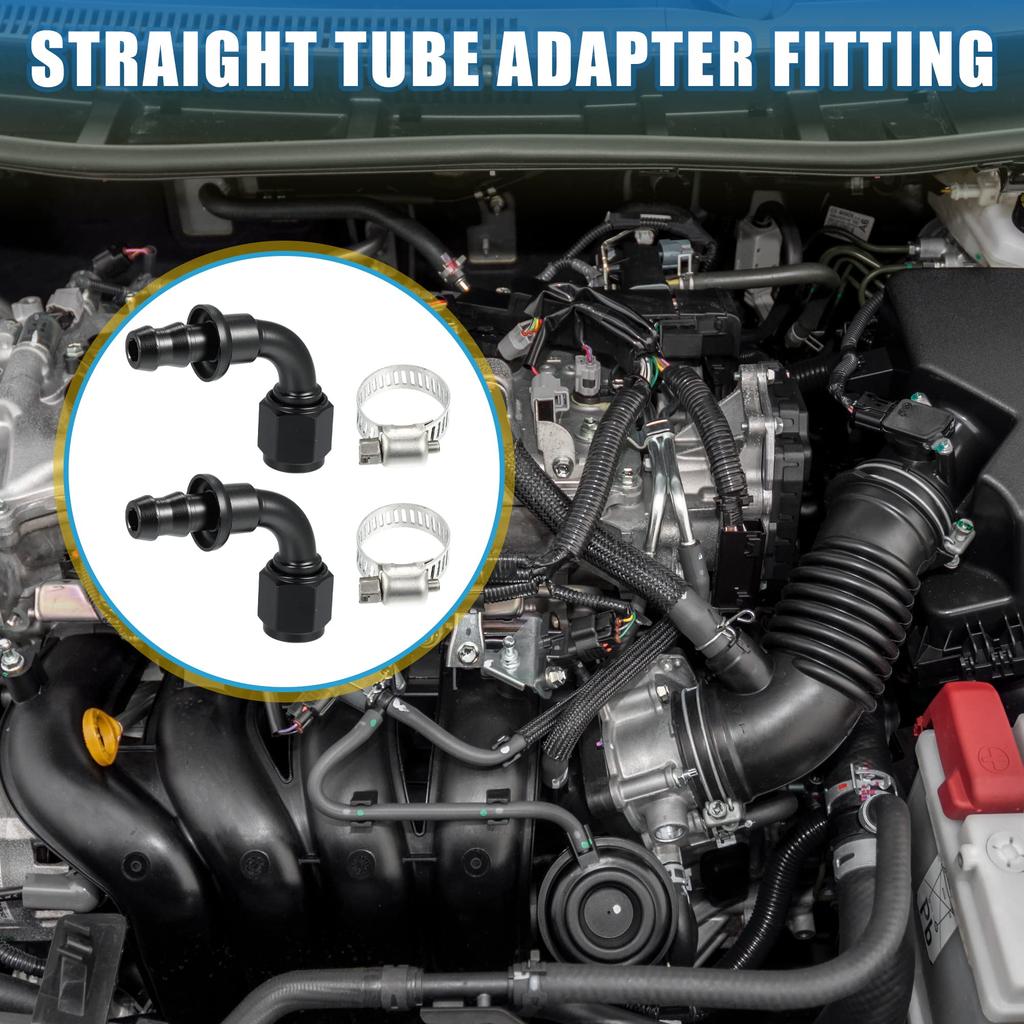 A ABSOPRO Hose End Fitting Fitting Adapter Hose Fitting for Car 90 Degree