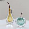 Transparent Bubble Apples/Pear Glass Statue Desk Decoration Ornaments Creative Crafts Fruits Sculpture Room Aesthetic Decor