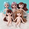 1 Set Cute 1/8 Doll 3D Real Eye 13 Joint Movable Cute 16-17Cm Doll With Different Expressions Girl Toy
