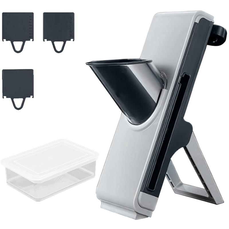 

Овощерезка, Слайсер для жульена, картофеля фри и картофеля, С контейнером для хранения с крышкой синий