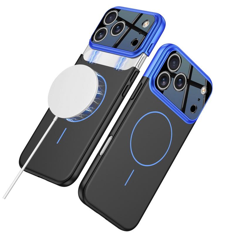 Contrast Color Magnetic Connection Fine Magnetic Circle Case For iPhone 17 Pro Max 17 Pro 17 Air Hard Camera Protection Cover