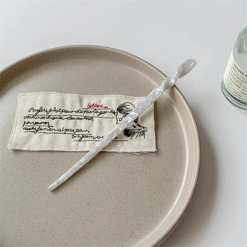 Resin Hair Stick Chinese Hanfu Style Marble Pattern Retro Hairpin Women’s Traditional Hair Jewelry Gift for Her