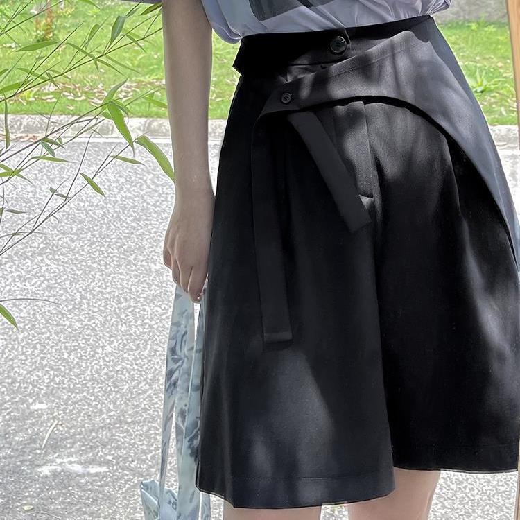 Chic Irregular Design Wide-Leg Women’s Summer Shorts S