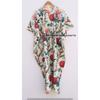 Vestido caftán largo blanco con estampado Floral Hippie de algodón de verano para mujer CKFTN-SCRN-FULL-BUYIT-082