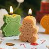 4Pcs/Set Christmas Gift Scented Candle Santa Snowman Xmas Tree Gingerbread Man Shape Fragrance Candle New Year Party Home Decor