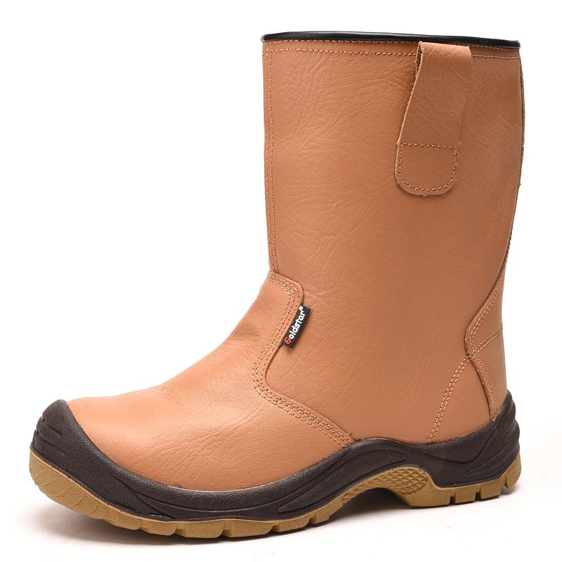 Paulovy boty: Pracovní boty s vysokým svrškem z pravé kůže - Odolné proti nárazu, propíchnutí, vysokým teplotám, opotřebení, uklouznutí, oleji, kyselinám a zásadám.