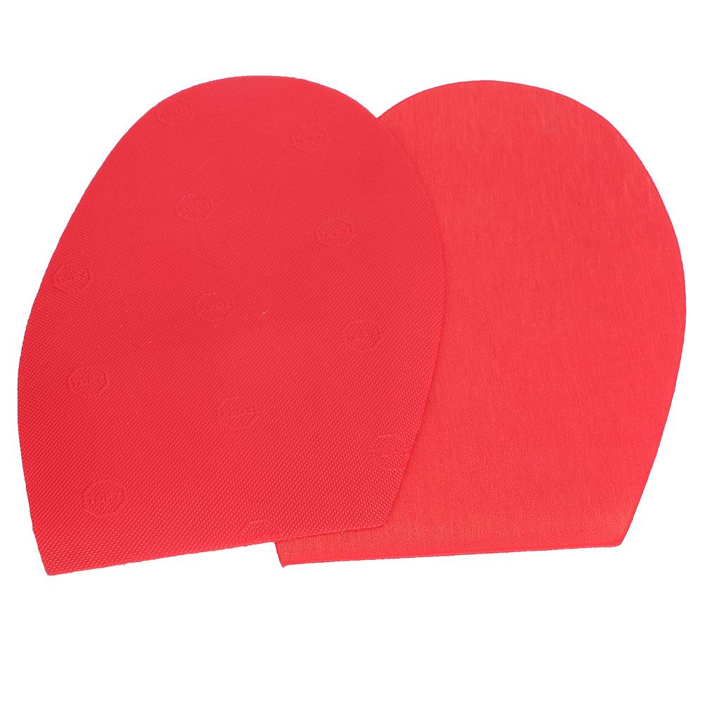 1 Pair Shoes Repair Rubber Soles Wear Resistant Rubber Heels Anti Slip Outsoles (Red)
