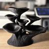 3D Printed Mushroom Jewelry Stand Black Glossy Ring Display Stand Jewelry Tray  Home Desk