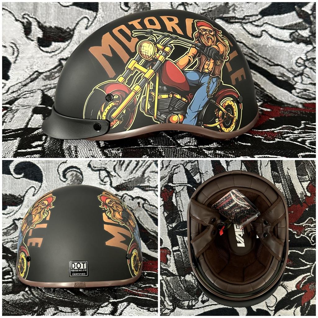 Retro Baseball Cap Helmet Cool Decals For Motorcycles Scooters Skateboards Washable Liner Built-in Visor