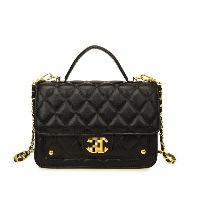 Pickerr Luxe Ruitvormige Diamant Handtas - Chic Gestructureerd Lichtgeur Stijl voor Enkele Schouder of Crossbody Dragen One Size zwart