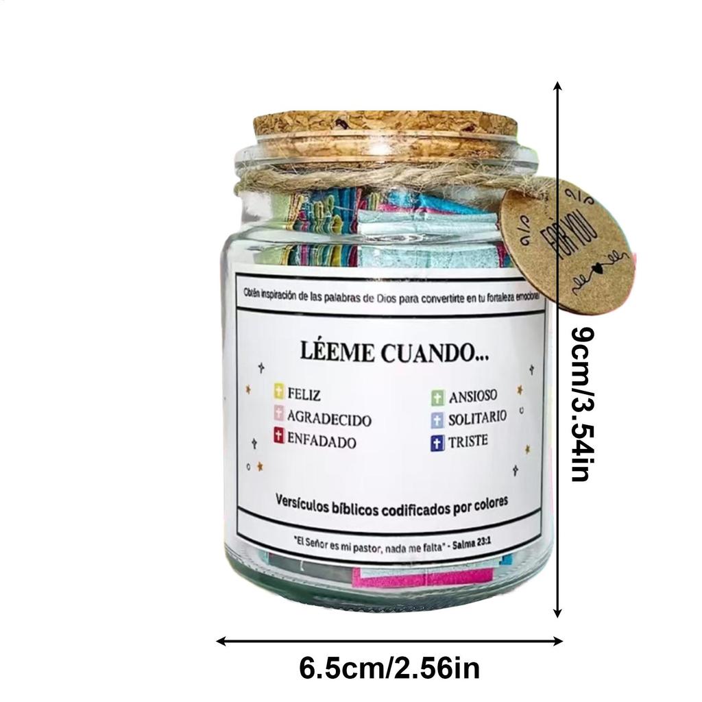 Bible Verses Jar for Emotions and Feelings with Coloring Bible Verse God's Encouragement Christian Gift for Women and Men