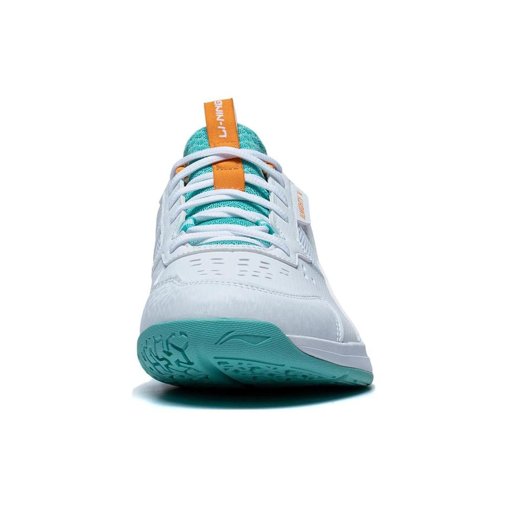 Li Ning Ace Badminton Shoes Unisex Low top White/Green/Orange AYTT001-2
