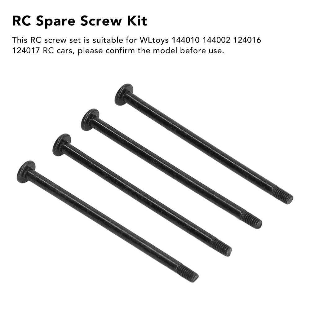 8 Stück/Set Stahl RC Ersatzschrauben-Kit für WLtoys 144010/144002/124016/124017 RC Auto RC Auto Reparatur