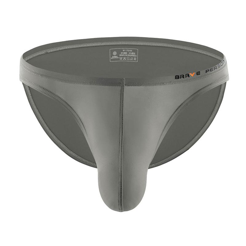 Men's Sexy Low-Rise Briefs Stylish Solid Color Comfort Underwear Breathable Body-Hugging Briefs