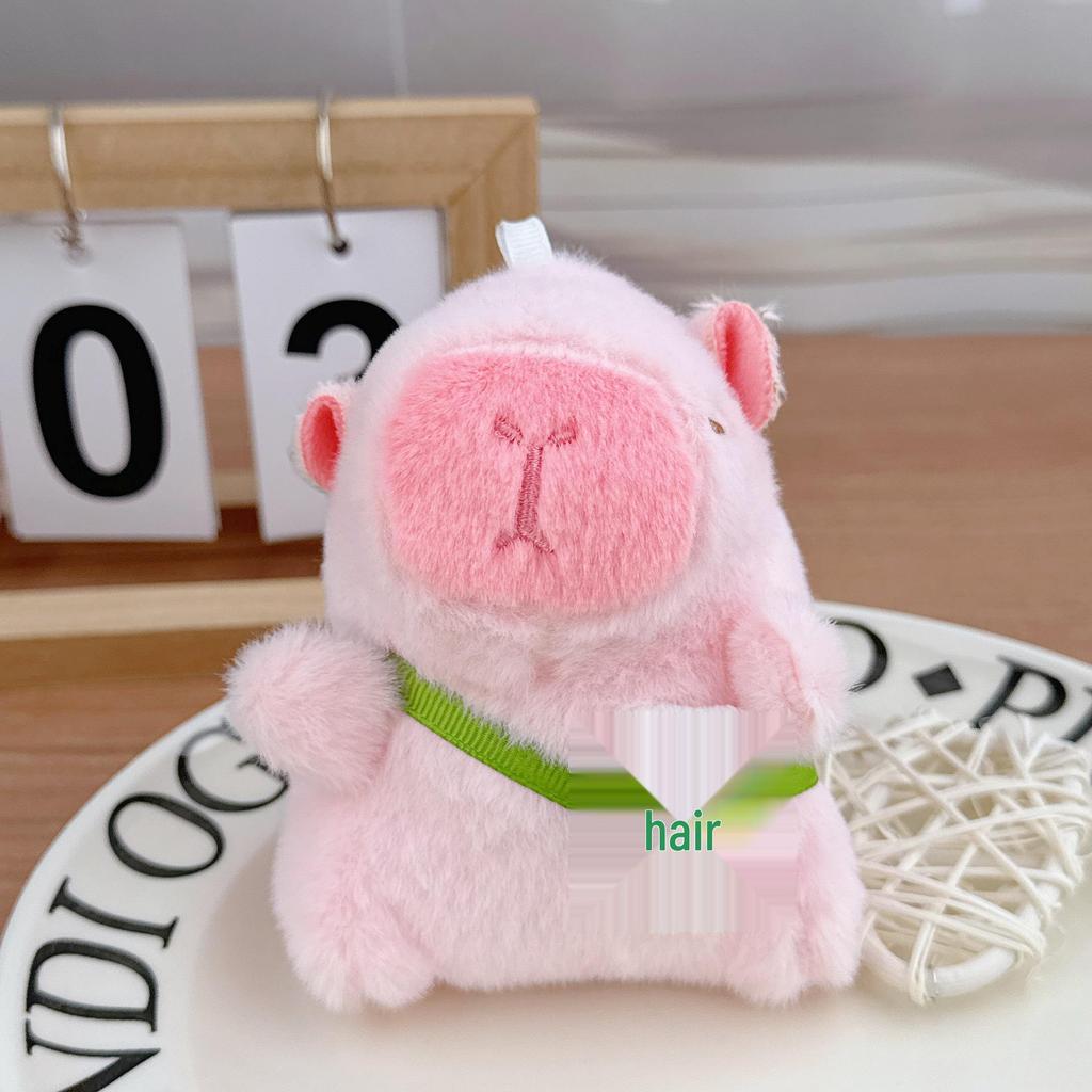 Capybara Plush Keychain Pendant - Cute Cartoon Bag Charm for Couples