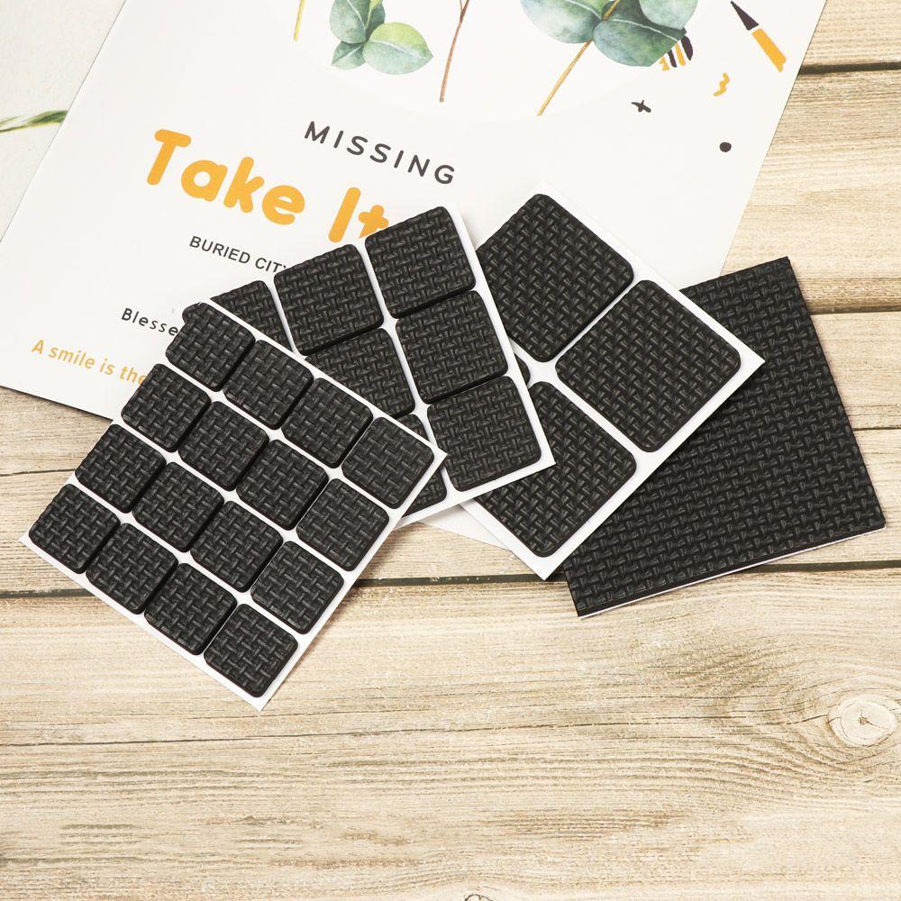 1/4/9/16 Stück Schwarze Schaumstoff-Möbelfußpolster Selbstklebend Quadratisch Runde Tischfußabdeckungen Stuhl Sofa Anti-Rutsch-Matte Bodenschutz