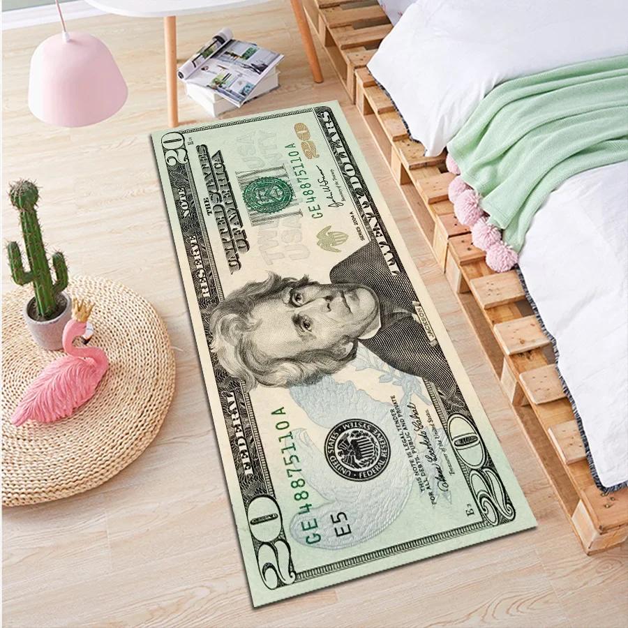 Creative USD Bedroom Carpet Entrance Hall Anti-Slip Dirt-Resistant Door Mat Living Room Long Rug Home Decoration