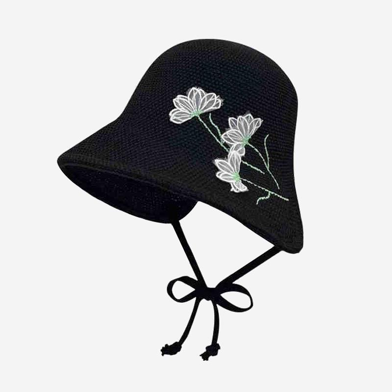 Summer Hat Women's Sunshade and Sunscreen Summer Outdoor Breathable Knitted Hat Foldable Sun Hat