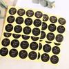 60pcs/5 sheets Thank You Black Stickers Hot Stamping Seal Stickers Bakery Gift Envelope Packaging Thank You Stickers Labels