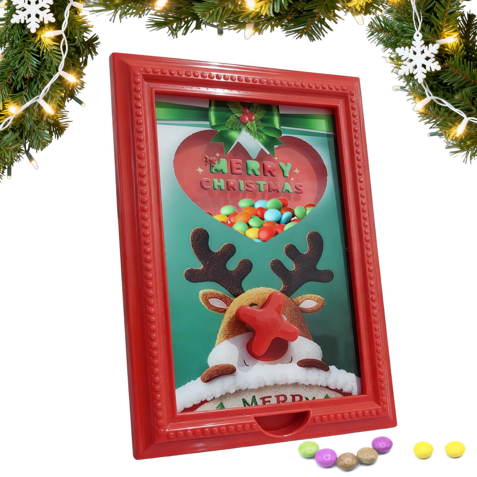 

Диспенсер для конфет Рамка для фотографий Рождественская рамка с оленями Держатель для рамки Праздничный Рождественский декор Рамка-диспенсер для конфет Украшение CN