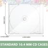 5/10pcs 10.4mm Standard Single-Sided Transparent CD Disc Boxes with Clear Tray Durable Acrylic Storage for CDs DVDs Organizing
